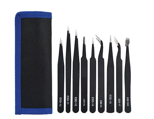 IckySticky 9 piece Tweezer Set